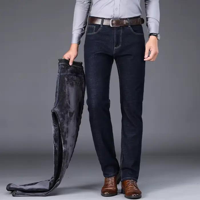 Jean chaud en polaire pour hommes