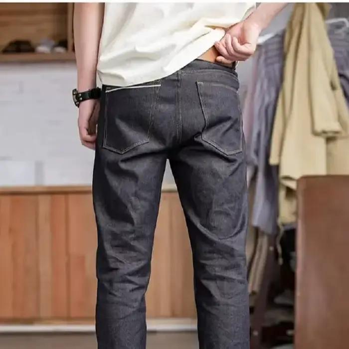 Maden Retro 11, 6 oz lisière jean en denim brut conique coupe régulière