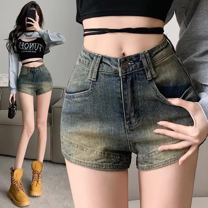 Short en jean Vintage américain pour femmes