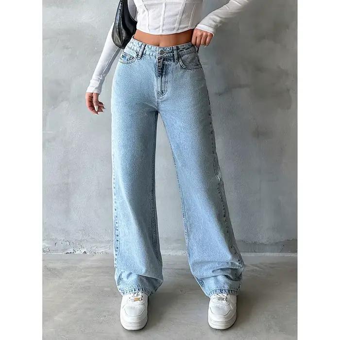 Pantalon large en jean pour femme 2026