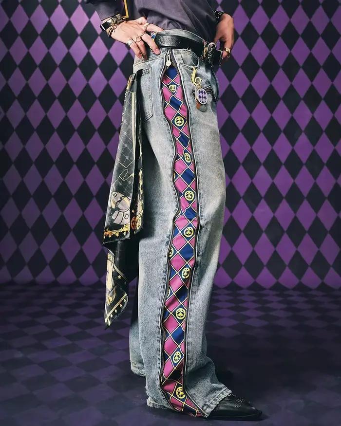 Jean baggy JoJo Anime pour hommes et femmes