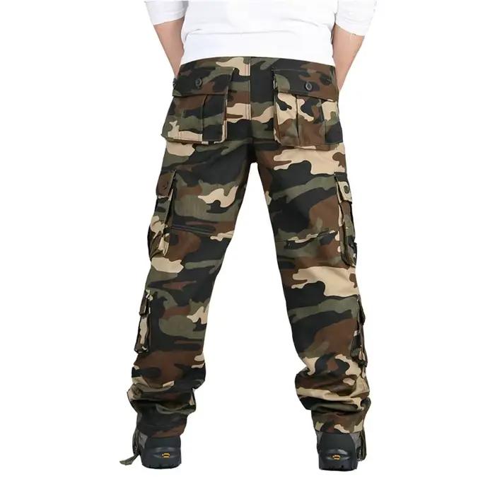 CamSolomon-Pantalon cargo camouflage pour homme