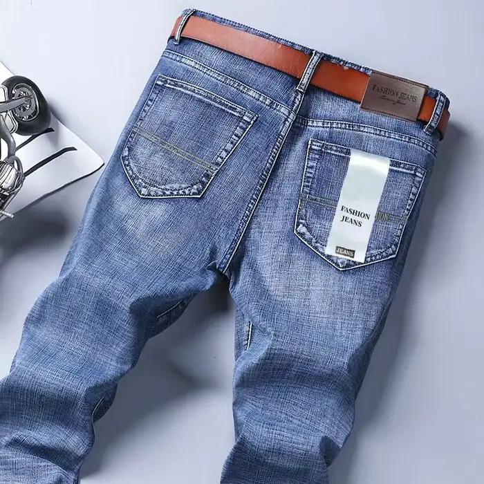 Wthinlee 8 modèles printemps automne affaires jean hommes décontracté droit Stretch mode classique travail Denim pantalon marque vêtements