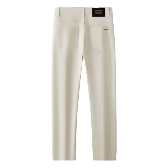 Jean de luxe léger en relief Beige pour hommes