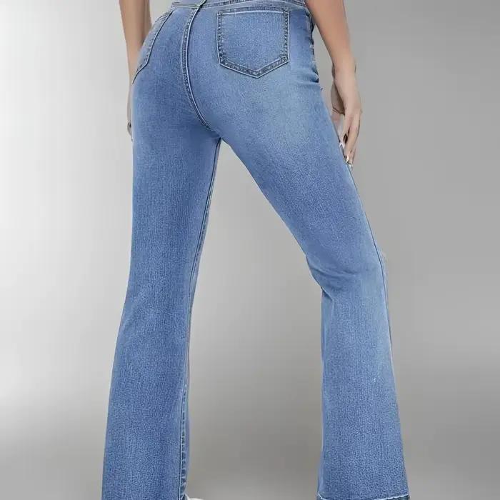 Nouveaux jeans chauds pour femmes minceur style européen et américain décontracté polyvalent taille haute pantalon en