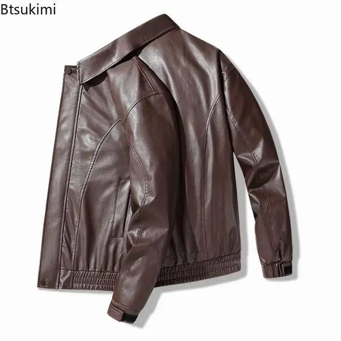 Veste en simili cuir PU pour hommes, style américain vintage, ample et décontractée pour homme, mode haute gamme, printemps automne hiver, occasion décontractée, clubbing, soirées, parties