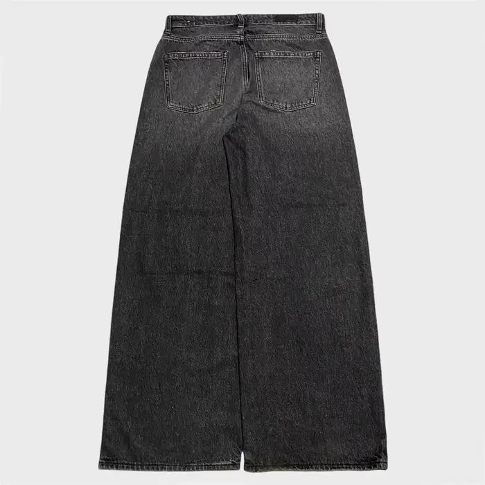 Jean noir à jambes larges pour hommes