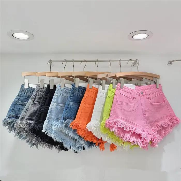 Short en Denim brut pour femmes
