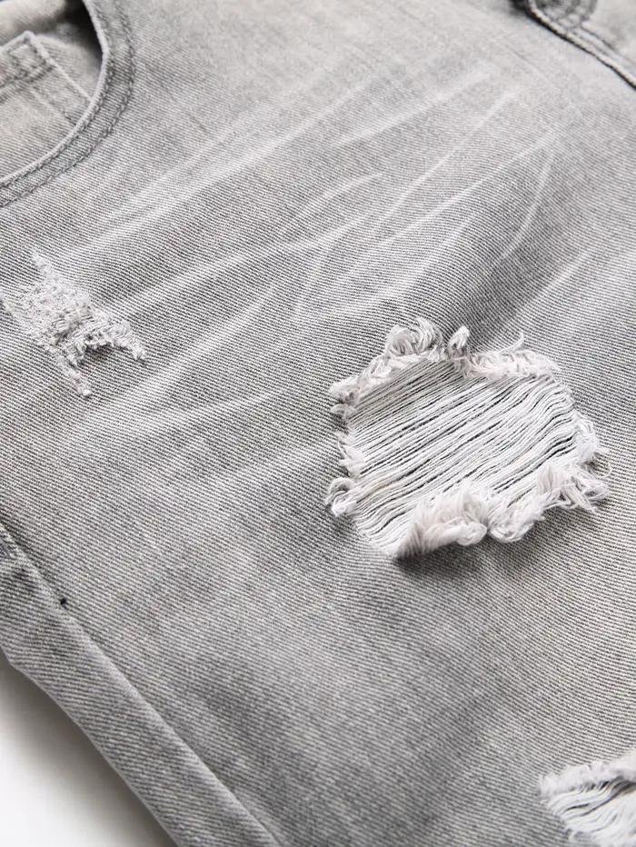 Jean pour hommes coupe ajustée confort jambe droite décontracté taille moyenne pantalon