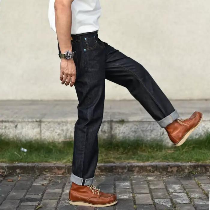 Aissce Zhan SZ6601-10OZ hommes jeans lisière sanforisé denim