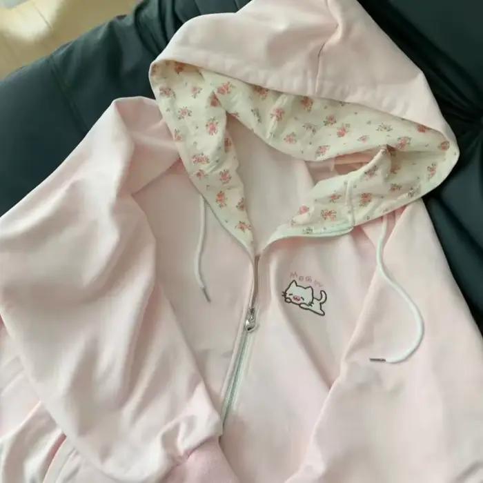 Manteau à capuche Harajuku coréen Kawaii pour femmes