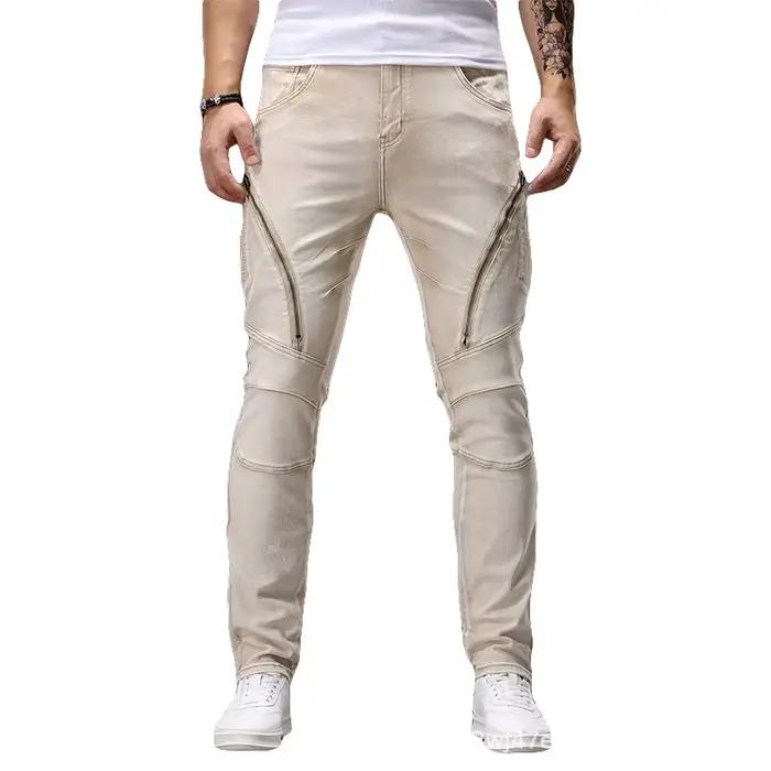 Jean en denim élastique rétro pour homme