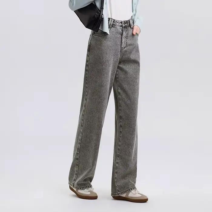 Semir-Jeans à jambes larges en pur coton pour femmes