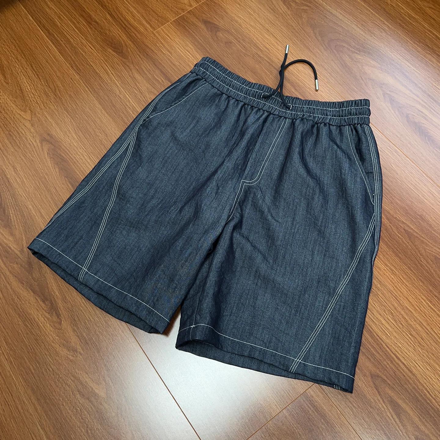 Shorts en jean décontractés et respirants Old Qianfeng Primary Color pour hommes – Coupe ample et polyvalente