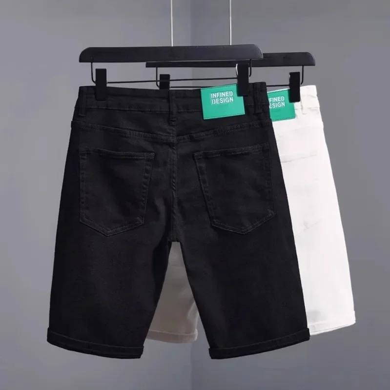 Nouveauté été : Short en jean décontracté style rétro américain pour homme, coupe ample, tendance, tube droit, mi-longueur