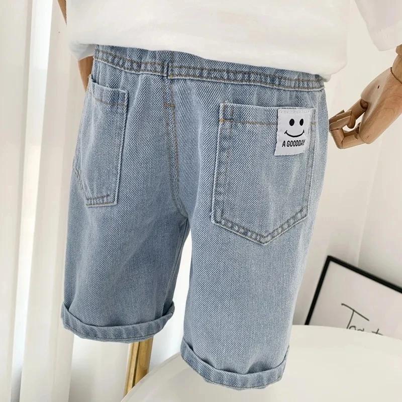 Short d'été déchiré coréen pour enfants, jeans fins pour garçons, shorts pour bébés, à la mode, nouveau